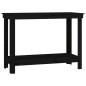 vidaXL Banco de trabajo de madera maciza de pino negro 110x50x80 cm