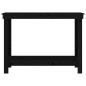 vidaXL Banco de trabajo de madera maciza de pino negro 110x50x80 cm