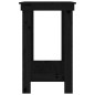 vidaXL Banco de trabajo de madera maciza de pino negro 110x50x80 cm
