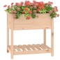 vidaXL Jardinera con estante de madera maciza de pino 82,5x54x81 cm