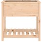 vidaXL Jardinera con estante de madera maciza de pino 82,5x54x81 cm