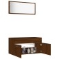vidaXL Set de muebles baño 2 pzas madera contrachapada marrón roble vidaXL Set de muebles baño 2 pzas madera contrachapada marrón roble