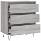 vidaXL Aparador de madera contrachapada gris Sonoma 60x35x70 cm vidaXL Aparador de madera contrachapada gris Sonoma 60x35x70 cm