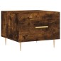 vidaXL Mesa de centro 2 uds madera ingeniería roble ahumado 50x50x40cm vidaXL Mesa de centro 2 uds madera ingeniería roble ahumado 50x50x40cm