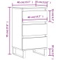 vidaXL Aparador madera de ingeniería gris Sonoma 40x35x70 cm vidaXL Aparador madera de ingeniería gris Sonoma 40x35x70 cm