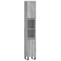 vidaXL Armario de baño madera contrachapada gris Sonoma 30x30x190 cm vidaXL Armario de baño madera contrachapada gris Sonoma 30x30x190 cm