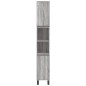 vidaXL Armario de baño madera contrachapada gris Sonoma 30x30x190 cm vidaXL Armario de baño madera contrachapada gris Sonoma 30x30x190 cm