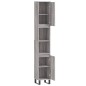 vidaXL Armario de baño madera contrachapada gris Sonoma 30x30x190 cm vidaXL Armario de baño madera contrachapada gris Sonoma 30x30x190 cm