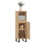 vidaXL Armario de baño madera contrachapada roble Sonoma 30x30x100 cm vidaXL Armario de baño madera contrachapada roble Sonoma 30x30x100 cm