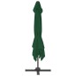 vidaXL Sombrilla voladiza con poste de aluminio verde 400x300 cm vidaXL Sombrilla voladiza con poste de aluminio verde 400x300 cm