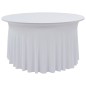 vidaXL Fundas elásticas para mesa 2 uds con falda 180x74 cm blanco vidaXL Fundas elásticas para mesa 2 uds con falda 180x74 cm blanco