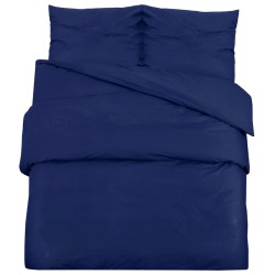 vidaXL Juego de funda nórdica algodón azul 225x220 cm