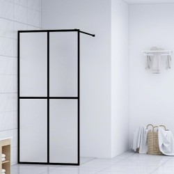 vidaXL Mampara de ducha vidrio templado esmerilado 100x195 cm