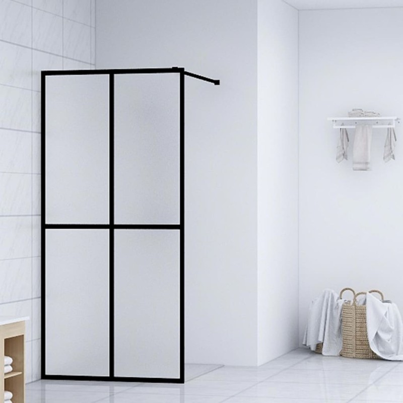 vidaXL Mampara de ducha vidrio templado esmerilado 100x195 cm vidaXL Mampara de ducha vidrio templado esmerilado 100x195 cm