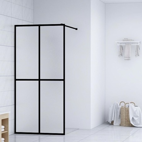 vidaXL Mampara de ducha vidrio templado esmerilado 100x195 cm