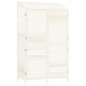 vidaXL Cobertizo de jardín madera maciza abeto blanco 102x52x174,5cm