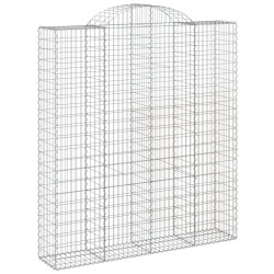 vidaXL Cesta gaviones forma arco hierro galvanizado 200x50x220/240 cm