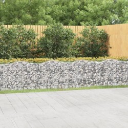 vidaXL Arriate de gaviones forma arco hierro galvanizado 600x50x100cm