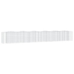 vidaXL Arriate de gaviones forma arco hierro galvanizado 600x50x100cm