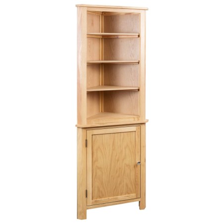 vidaXL Armario de esquina de madera maciza de roble 59x36x180 cm