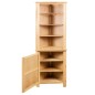vidaXL Armario de esquina de madera maciza de roble 59x36x180 cm