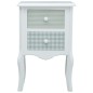 vidaXL Mesita de noche de MDF blanca y gris 43x32x65 cm vidaXL Mesita de noche de MDF blanca y gris 43x32x65 cm
