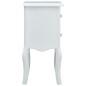 vidaXL Mesita de noche de MDF blanca y gris 43x32x65 cm vidaXL Mesita de noche de MDF blanca y gris 43x32x65 cm