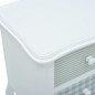 vidaXL Mesita de noche de MDF blanca y gris 43x32x65 cm vidaXL Mesita de noche de MDF blanca y gris 43x32x65 cm