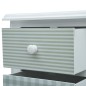 vidaXL Mesita de noche de MDF blanca y gris 43x32x65 cm vidaXL Mesita de noche de MDF blanca y gris 43x32x65 cm