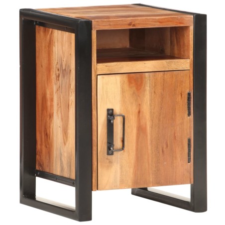 vidaXL Mesita de noche acacia maciza acabado de sheesham 40x35x55 cm 