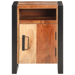 vidaXL Mesita de noche acacia maciza acabado de sheesham 40x35x55 cm 