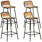 vidaXL Taburetes de cocina 4 unidades madera maciza de mango vidaXL Taburetes de cocina 4 unidades madera maciza de mango