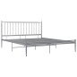 vidaXL Estructura de cama de metal gris 140x200 cm