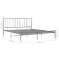 vidaXL Estructura de cama de metal gris 140x200 cm