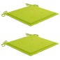 vidaXL Sillas de jardín 2 uds con cojines verde brillante madera teca vidaXL Sillas de jardín 2 uds con cojines verde brillante madera teca
