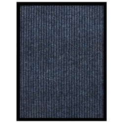 vidaXL Felpudo de rayas azul 60x80 cm