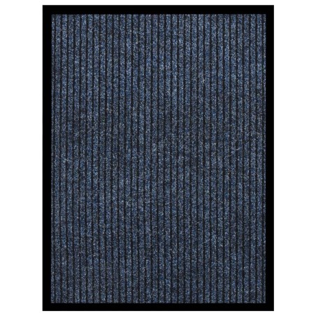 vidaXL Felpudo de rayas azul 60x80 cm