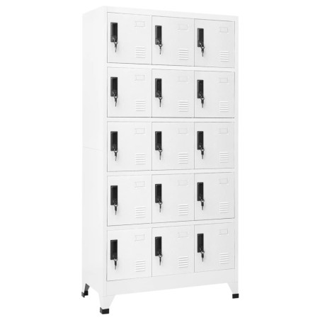 vidaXL Taquilla de acero blanco 90x40x180 cm