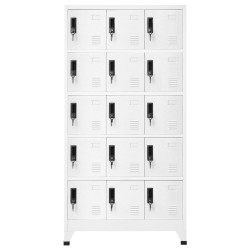 vidaXL Taquilla de acero blanco 90x40x180 cm