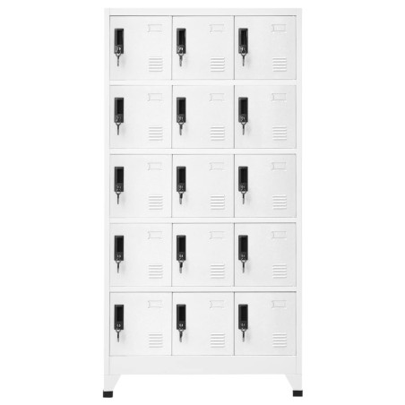 vidaXL Taquilla de acero blanco 90x40x180 cm