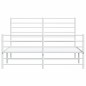 vidaXL Estructura cama metal con cabecero y estribo blanco 150x200 cm vidaXL Estructura cama metal con cabecero y estribo blanco 150x200 cm