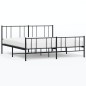 vidaXL Estructura de cama cabecero y pie de cama metal negro 180x200cm vidaXL Estructura de cama cabecero y pie de cama metal negro 180x200cm
