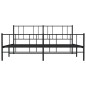 vidaXL Estructura de cama cabecero y pie de cama metal negro 180x200cm vidaXL Estructura de cama cabecero y pie de cama metal negro 180x200cm