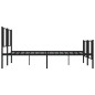 vidaXL Estructura de cama cabecero y pie de cama metal negro 180x200cm vidaXL Estructura de cama cabecero y pie de cama metal negro 180x200cm