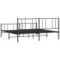 vidaXL Estructura de cama cabecero y pie de cama metal negro 180x200cm vidaXL Estructura de cama cabecero y pie de cama metal negro 180x200cm