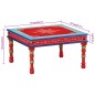 vidaXL Mesa de centro madera maciza de mango rojo pintada a mano vidaXL Mesa de centro madera maciza de mango rojo pintada a mano