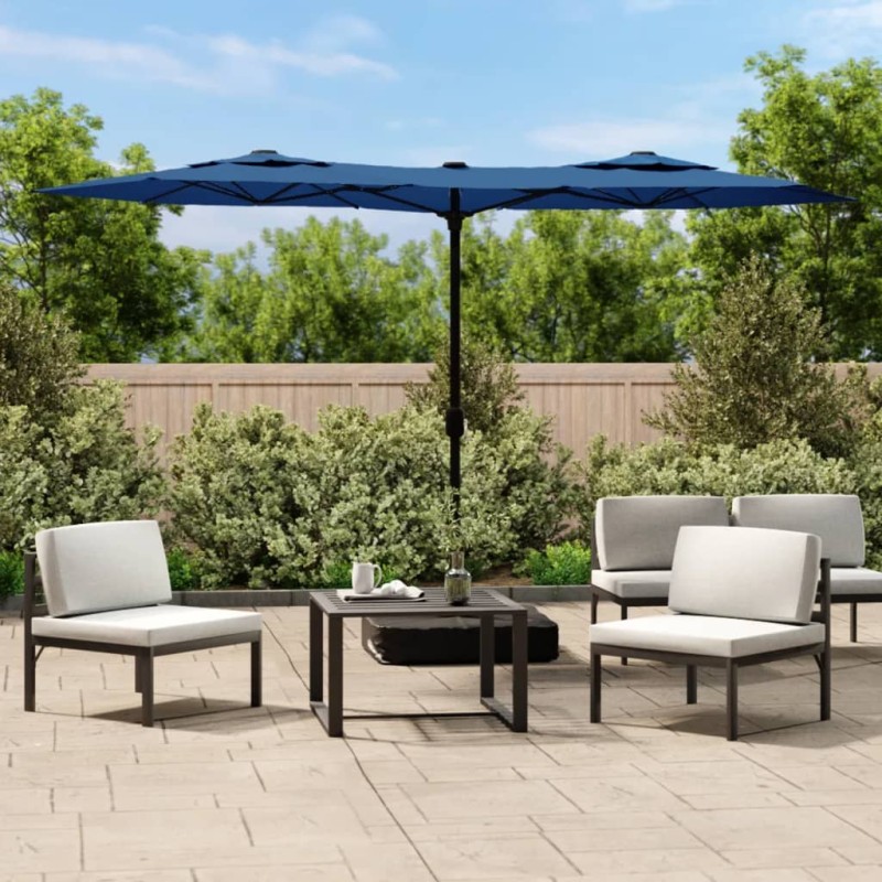 vidaXL Sombrilla doble azul azure 316x240 cm vidaXL Sombrilla doble azul azure 316x240 cm