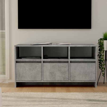 vidaXL Mueble de TV madera contrachapada gris hormigón 102x37,5x52,5cm
