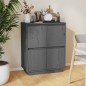 vidaXL Aparador de madera maciza de pino gris 60x34x75 cm