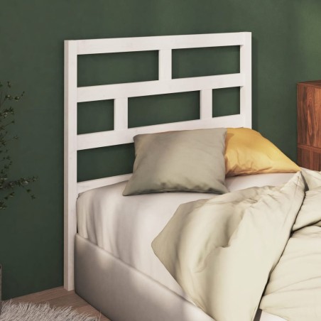 vidaXL Cabecero de cama madera maciza de pino blanco 81x4x100 cm